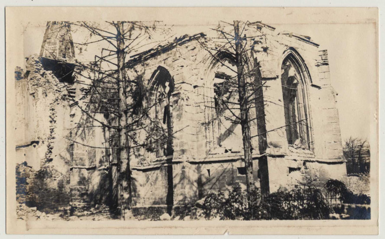 Eglise de Craonnelle détruite par les bombardements