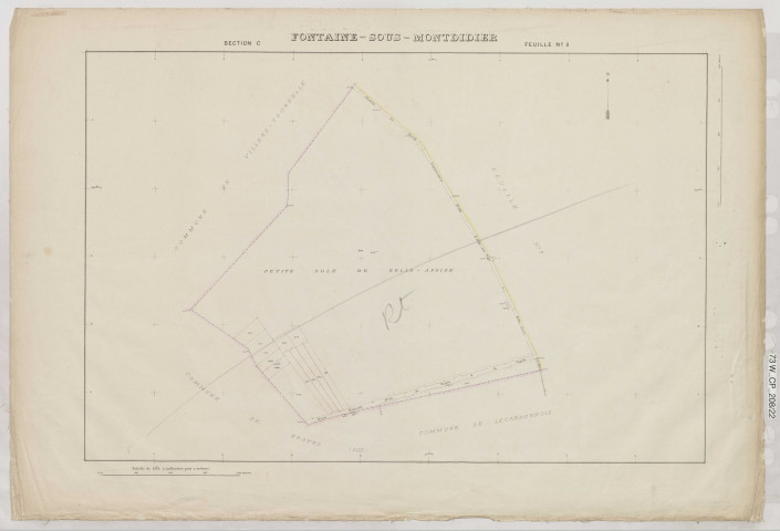 Plan du cadastre rénové - Fontaine-sous-Montdidier : section C8
