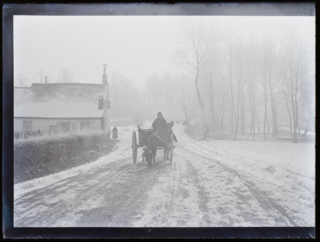 Route de Boves à Fouencamps - février 1902
