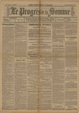 Le Progrès de la Somme n° 13955