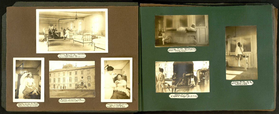 Album photographique sur la Première guerre mondiale d'un médecin infirmier dans la Marne, la Somme et le Pas-de-Calais