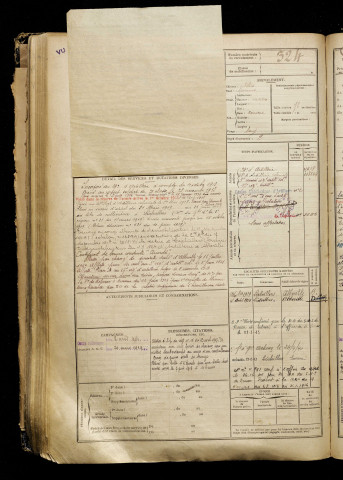 Ledez, Alexis Joseph Emile, né le 22 septembre 1893 à Guillemont (Somme), classe 1913, matricule n° 324, Bureau de recrutement de Péronne