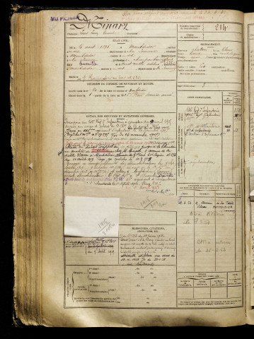 Minart, Louis Lucien Ernest, né le 04 septembre 1896 à Montdidier (Somme), classe 1916, matricule n° 214, Bureau de recrutement de Péronne