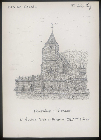 Fontaine-L'Etalon (Pas-de-Calais) : église Saint-Firmin - (Reproduction interdite sans autorisation - © Claude Piette)