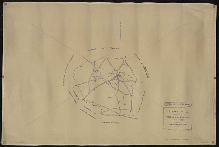 Plan du cadastre rénové - Citerne : tableau d'assemblage (TA)