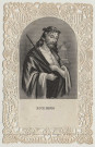 Image pieuse dentelle. Ecce homo. Le Christ couronné d'épines