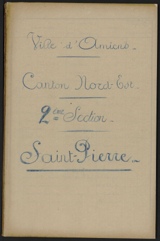 Liste électorale : Amiens, 2ème Section (Saint-Pierre)