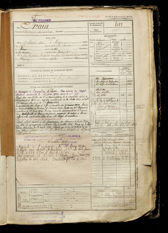 Frain, Albert Charles, né le 17 avril 1901 à Ham (Somme), classe 1921, matricule n° 411, Bureau de recrutement de Péronne