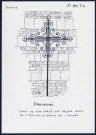 Dromesnil : croix en fer forgé sur la façade ouest de l'église - (Reproduction interdite sans autorisation - © Claude Piette)