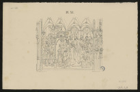 Cathédrale d'Amiens : plan des Stalles. Pl. XI. Marie aux prédications de Jésus