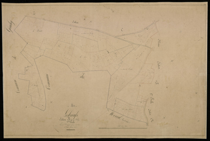 Plan du cadastre napoléonien - Lesboeufs : Village (Le), B2