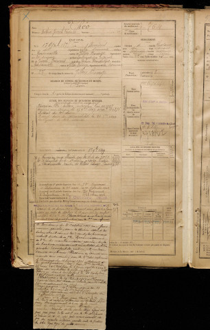 Théo, Arthur Joseph Léopold, né le 17 avril 1875 à Amiens (Somme), classe 1895, matricule n° 764, Bureau de recrutement d'Amiens