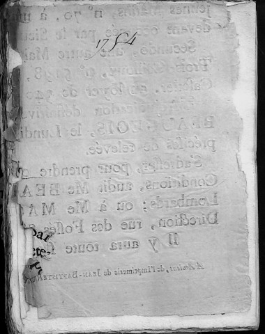Etude de Me François Henin à Amiens (étude n°3). Minutes de l'année 1754