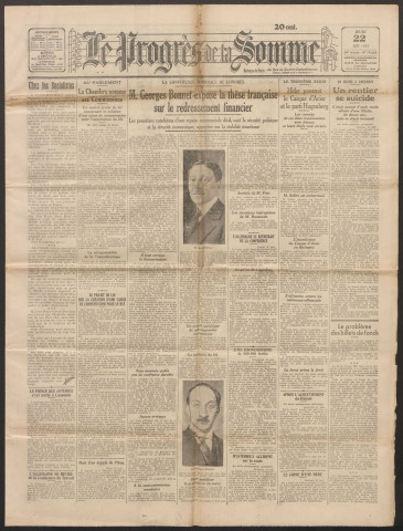 Le Progrès de la Somme, numéro 19656, 22 juin 1933