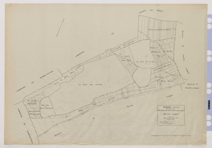 Plan du cadastre rénové - Namps-Maisnil (Taisnil) : section A