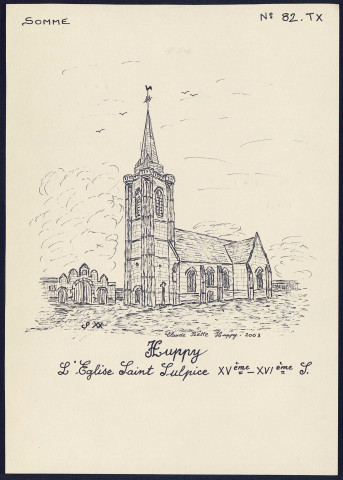 Huppy : église Saint-Supice - (Reproduction interdite sans autorisation - © Claude Piette)