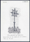 Millencout-en-Ponthieu : belle croix en fer forgé sur mur de briques - (Reproduction interdite sans autorisation - © Claude Piette)
