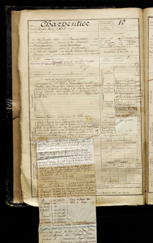 Charpentier, Georges Paul Joseph, né le 22 janvier 1889 à Beauquesne (Somme), classe 1909, matricule n° 10, Bureau de recrutement d'Abbeville