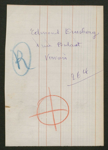 Témoignage de Duesberg, Edmond (Auteur dramatique) et correspondance avec Jacques Péricard
