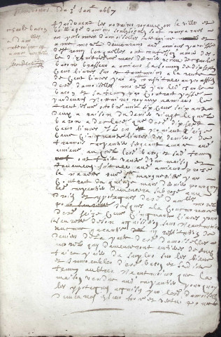 Etude de Me Antoine Limeu à Amiens (étude n°6). Minutes de l'année 1667
