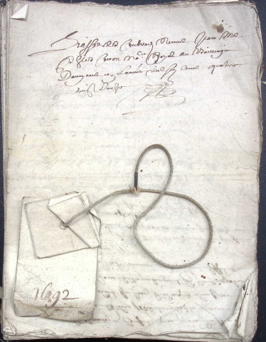 Etude de Me Philippe Caron à Amiens (étude n°1). Minutes de l'année 1692