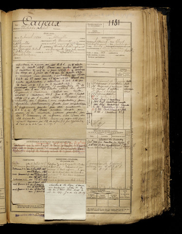 Cayeux, Philippe Abel, né le 02 avril 1897 à Abbeville (Somme), classe 1917, matricule n° 1181, Bureau de recrutement d'Abbeville