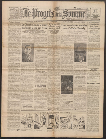 Le Progrès de la Somme, numéro 19908, 11 mars 1934