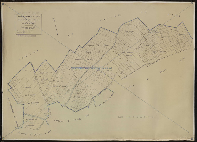 Plan du cadastre rénové - Colincamps : section C