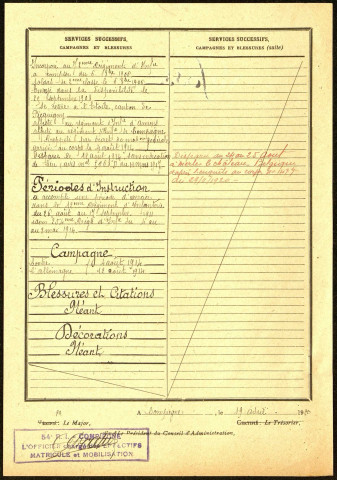 Lafosse, Louis Désiré, né le 14 mars 1885 à Long (Somme), classe 1905, matricule n° 214, Bureau de recrutement d'Amiens
