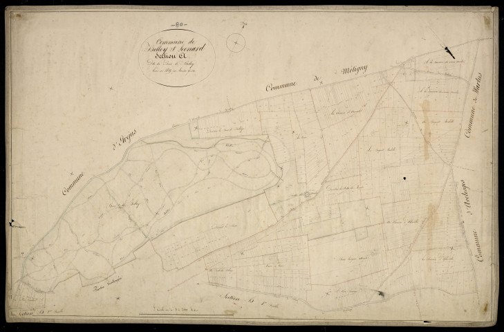 Plan du cadastre napoléonien - Belloy-Saint-Leonard (Belloy Saint Léonard) : Bois de Belloy (Le), A