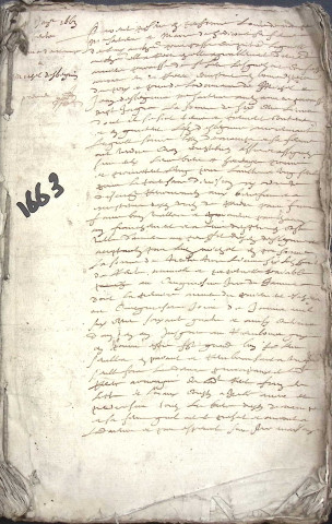 Etude de Me Nicolas Boyenval à Amiens (étude n°5). Minutes de l'année 1663