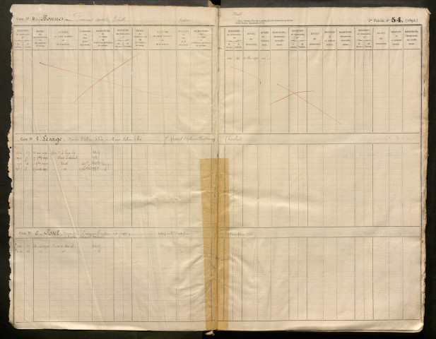 Répertoire des formalités hypothécaires, du 19/05/1896 au 16/10/1896, registre n° 322 (Péronne)