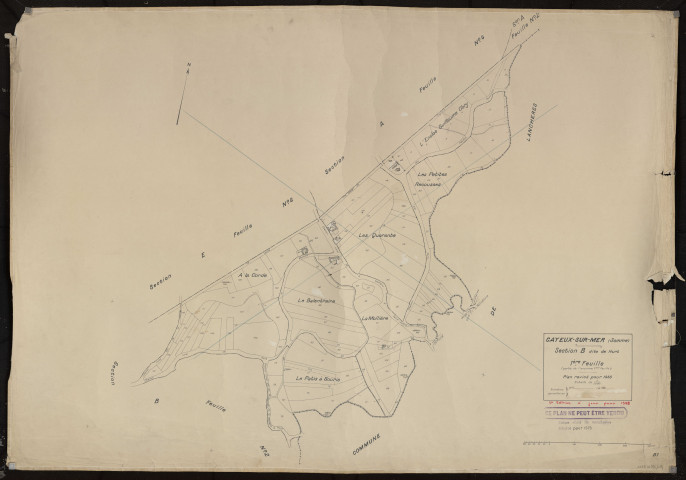 Plan du cadastre rénové - Cayeux-sur-Mer : section B1