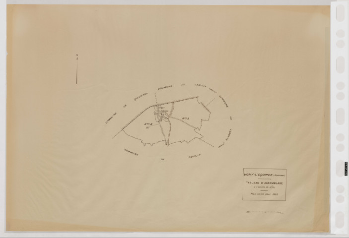 Plan du cadastre rénové - Ugny-l'Equipée : tableau d'assemblage (TA)