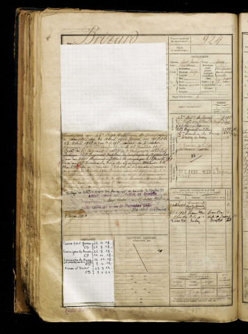 Brizard, Henri Charles, né le 14 mars 1899 à Fontaine-sur-Somme (Somme), classe 1919, matricule n° 924, Bureau de recrutement d'Abbeville