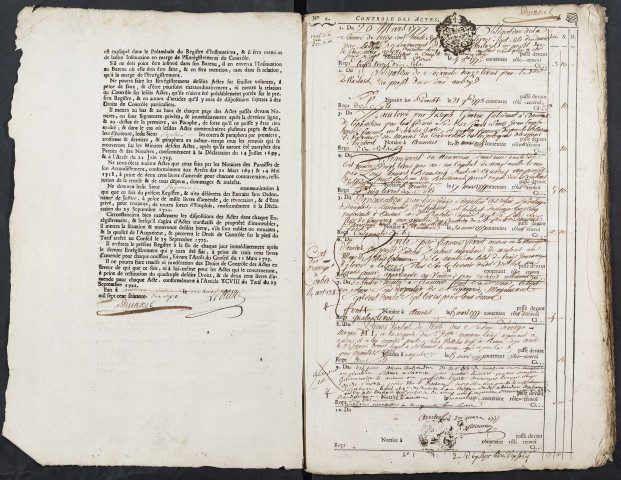 Contrôle des actes du bureau d’Amiens pour la période du 20 mars 1777 au 8 août 1777