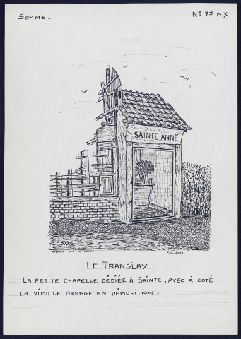 Le Translay : petite chapelle dédiée à Sainte-Anne - (Reproduction interdite sans autorisation - © Claude Piette)