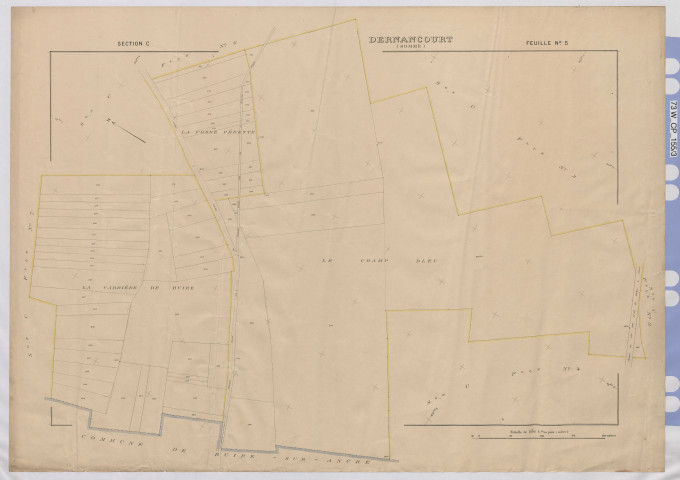 Plan du cadastre rénové - Dernancourt : section C5