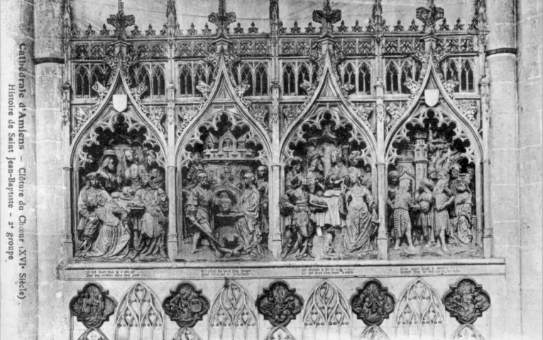 Clôture du choeur (XVIe siècle) de la cathédrale d'Amiens - Histoire de Saint Jean-Baptiste - 2e groupe