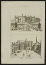 1ère vue : Tome V. Pl. 8. Chantilly Château du Grand Condé. 2ème vue : Chantilly Cour d'honneur