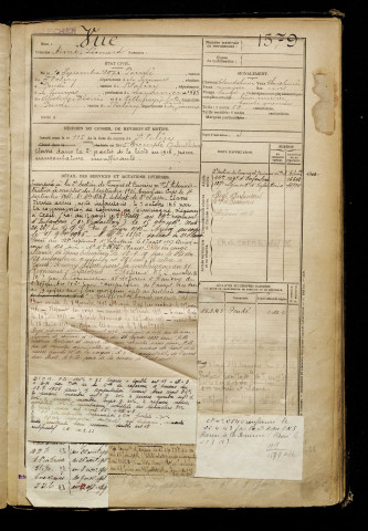 Vue, Aimé Léonard, né le 10 septembre 1897 à Pendé (Somme), classe 1917, matricule n° 1579, Bureau de recrutement d'Abbeville