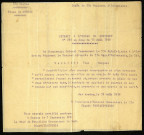 Extrait de l'ordre du régiment n°293 en date du 31 août 1918 : Paul Marlière, Sergent au 33e Régiment d'Infanterie