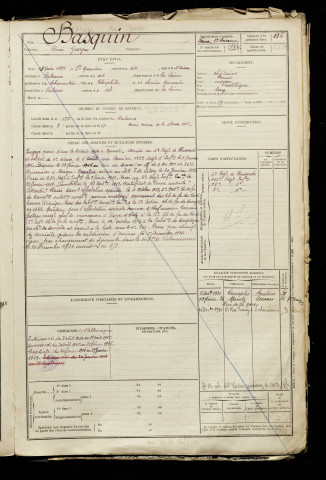 Basquin, René Georges, né le 19 juin 1896 à Saint-Quentin (Aisne), classe 1916, matricule n° 6534, Bureau de recrutement d'Abbeville