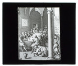 Evangile - Jésus chez Simon le Pharisien - gravure de Metzmacher
