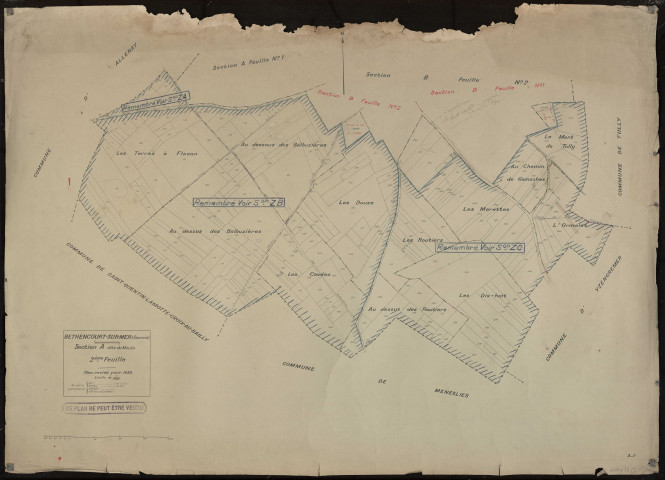 Plan du cadastre rénové - Béthencourt-sur-Mer : section A2
