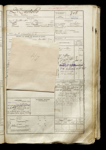 Martelle, Pierre Guislain, né le 06 juillet 1894 à Ytres (Pas-de-Calais), classe 1914, matricule n° 705, Bureau de recrutement de Péronne