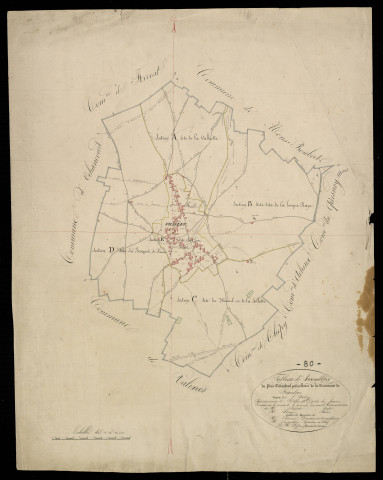 Plan du cadastre napoléonien - Franleu : tableau d'assemblage