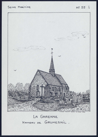 La Garenne (hameau de Grumesnil, Seine-Maritime) : l'église - (Reproduction interdite sans autorisation - © Claude Piette)