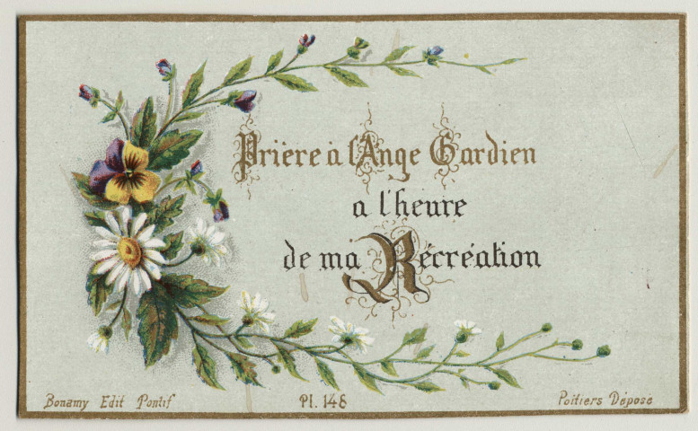 Prière à l'ange gardien à l'heure de ma récréation. Prière à l'ange gardien