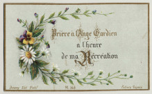 Prière à l'ange gardien à l'heure de ma récréation. Prière à l'ange gardien